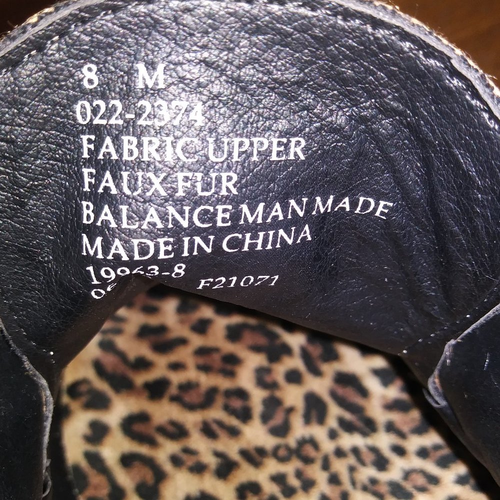Black & Leopard Shoes - Size 8 - Picture 4 of 11